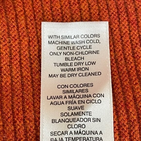 CHICO'S Burnt Orange Ribbed Knit Top - Size Medium - Picture 7 of 8